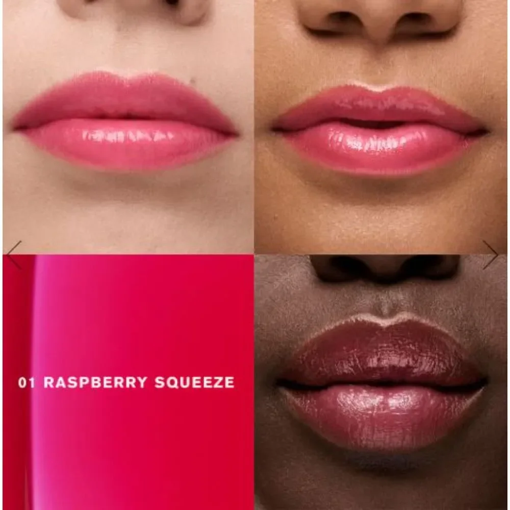 NIB Estēe Estee Lauder Pure Color Glossy Pout Lip Oil – 01 Raspberry Squeeze